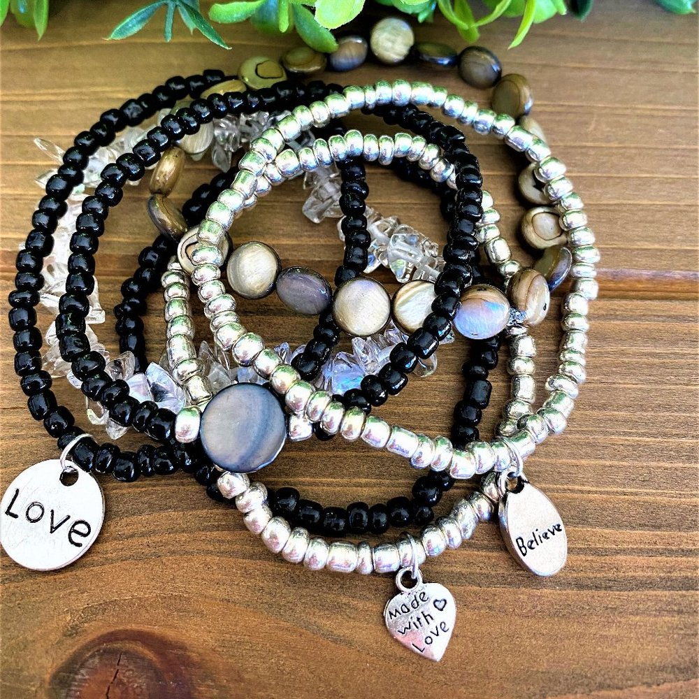 New Stack of 7 Boho Bracelets